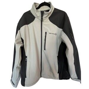 Free Country Womens Jacket, Taupe W/Black Water Resistant size Large